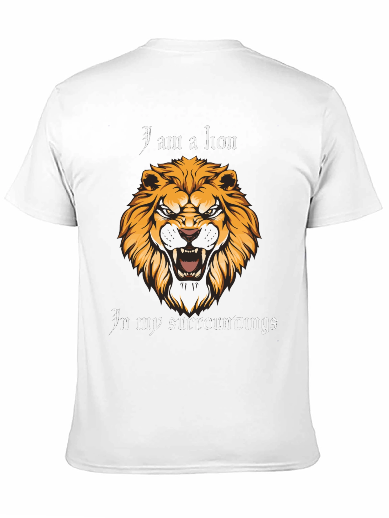 Lion Graphic Print Black T-Shirt