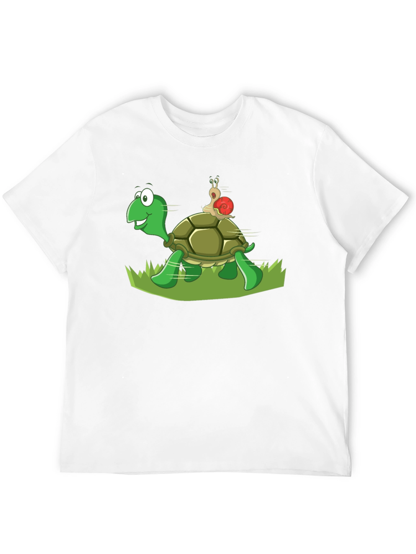 Turtle and Snail Graphic Black T-Shirt