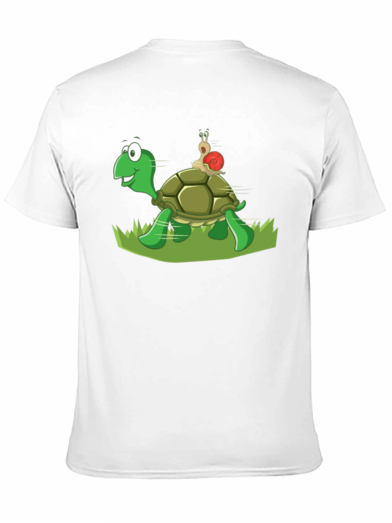 Turtle and Snail Graphic Black T-Shirt