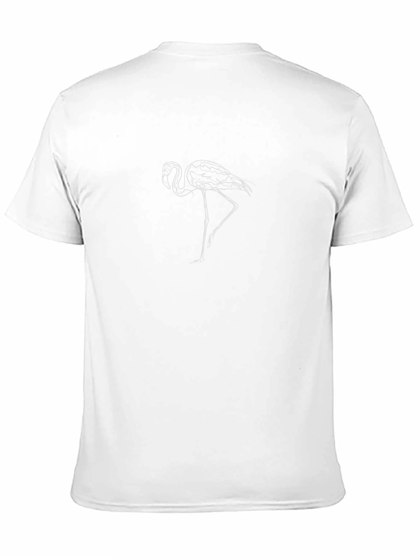 Mens Black T-Shirt with Flamingo Graphic
