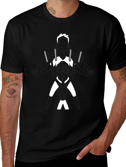 Gymnastics Tee: Funny Cartoon T-Shirt