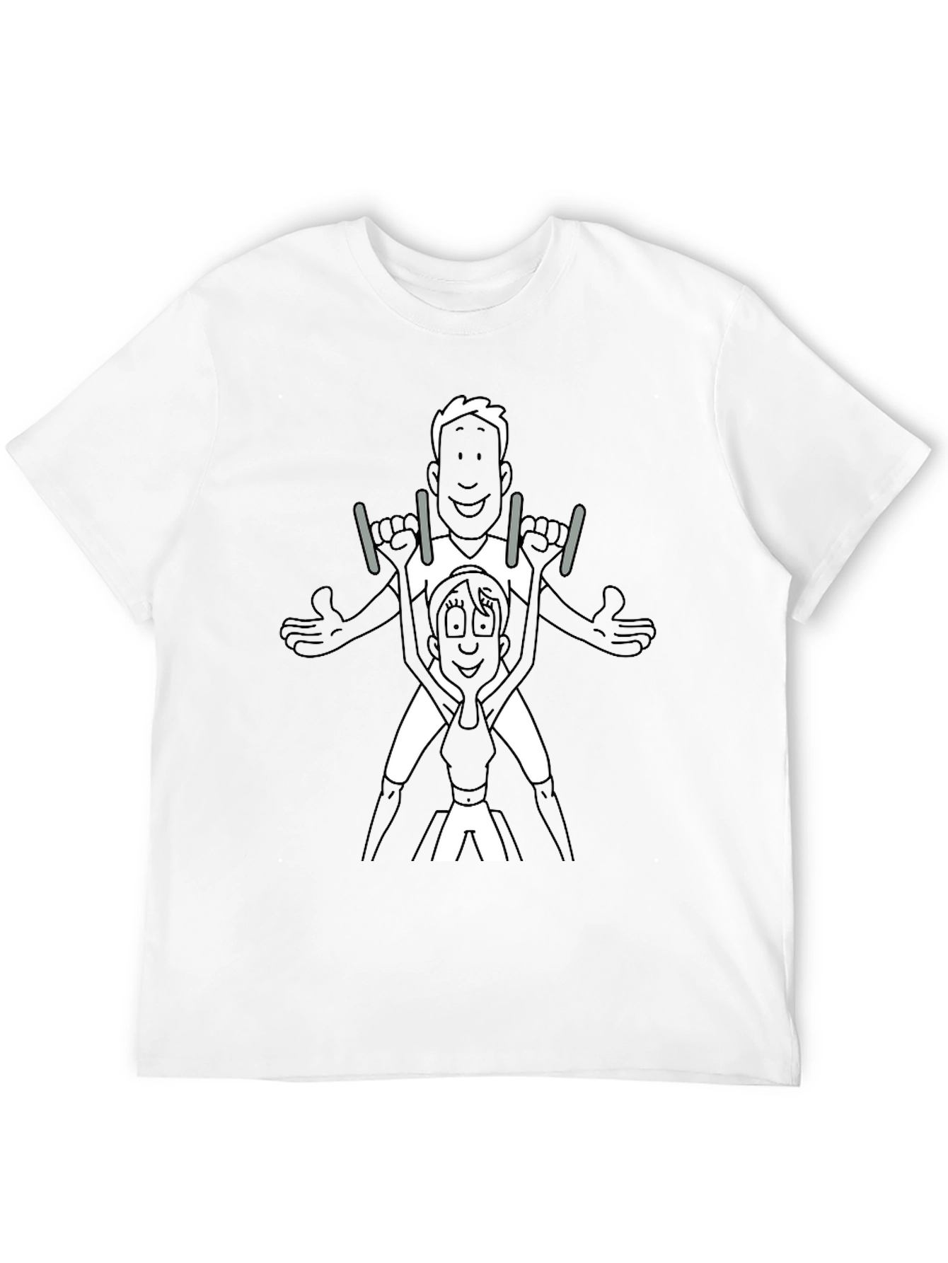 Gymnastics Tee: Funny Cartoon T-Shirt