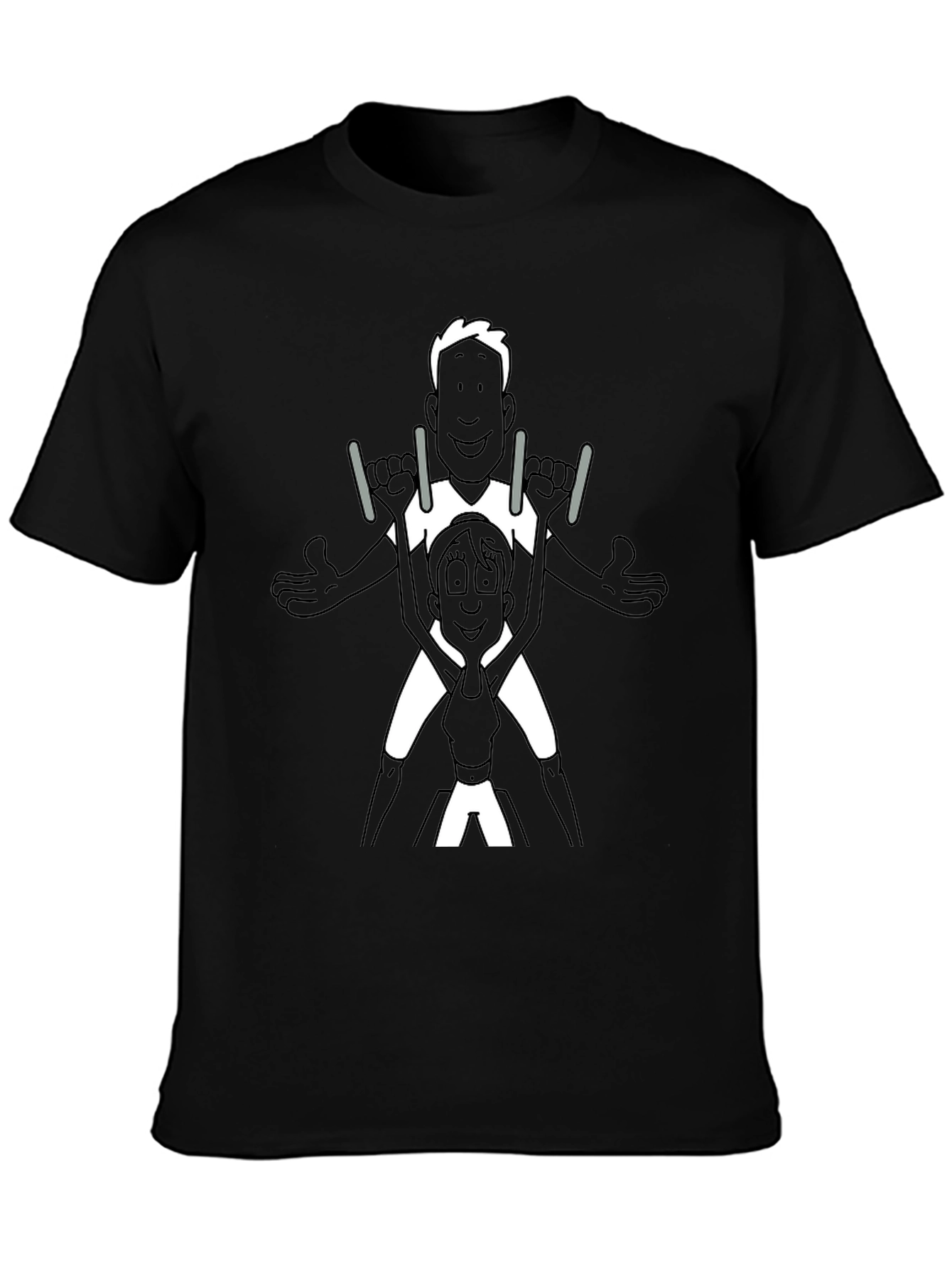 Gymnastics Tee: Funny Cartoon T-Shirt