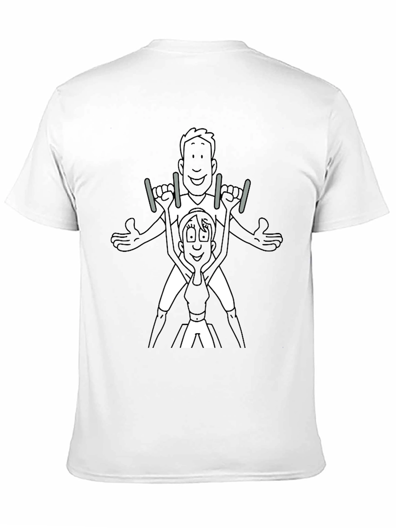 Gymnastics Tee: Funny Cartoon T-Shirt