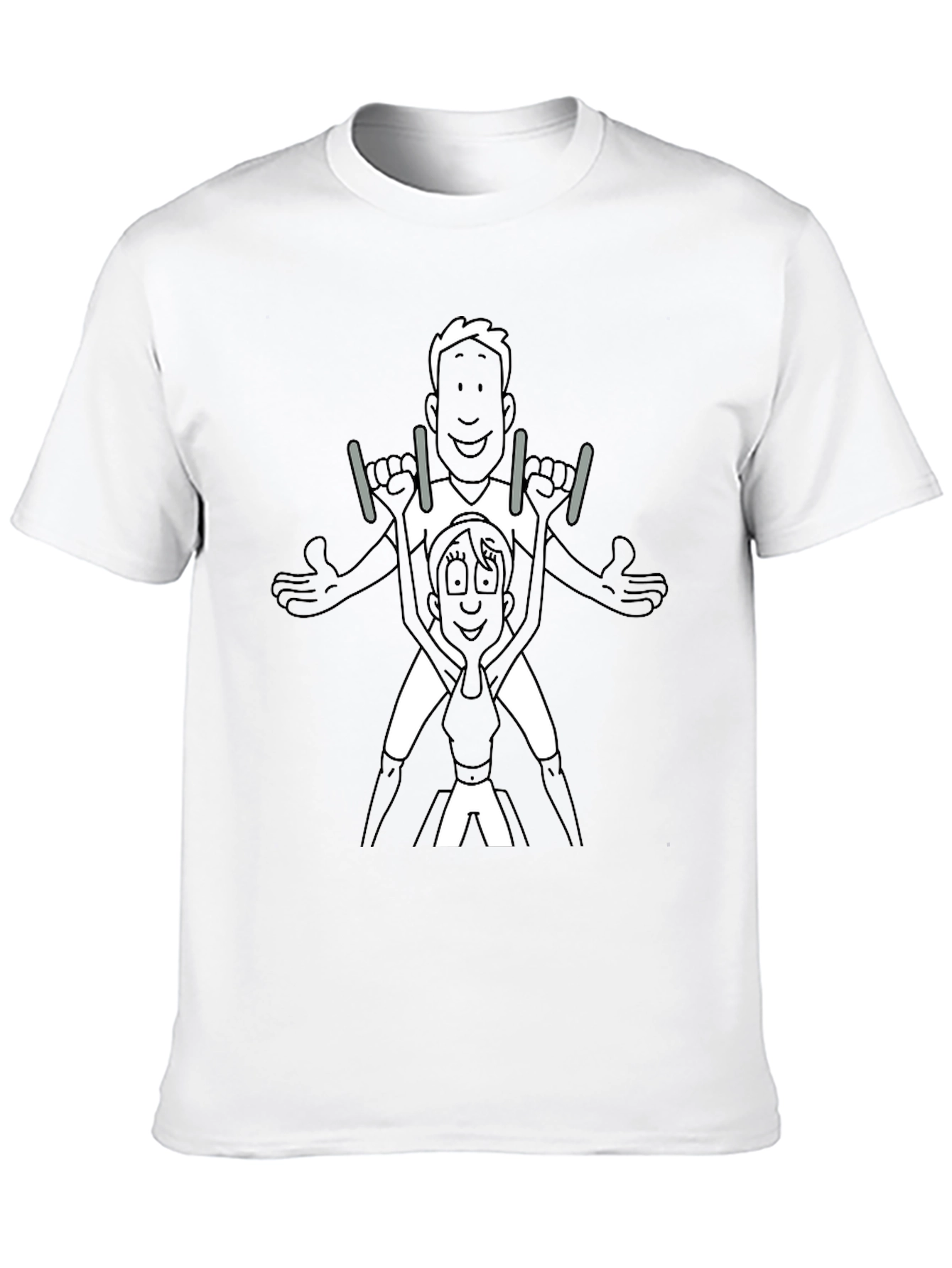 Gymnastics Tee: Funny Cartoon T-Shirt
