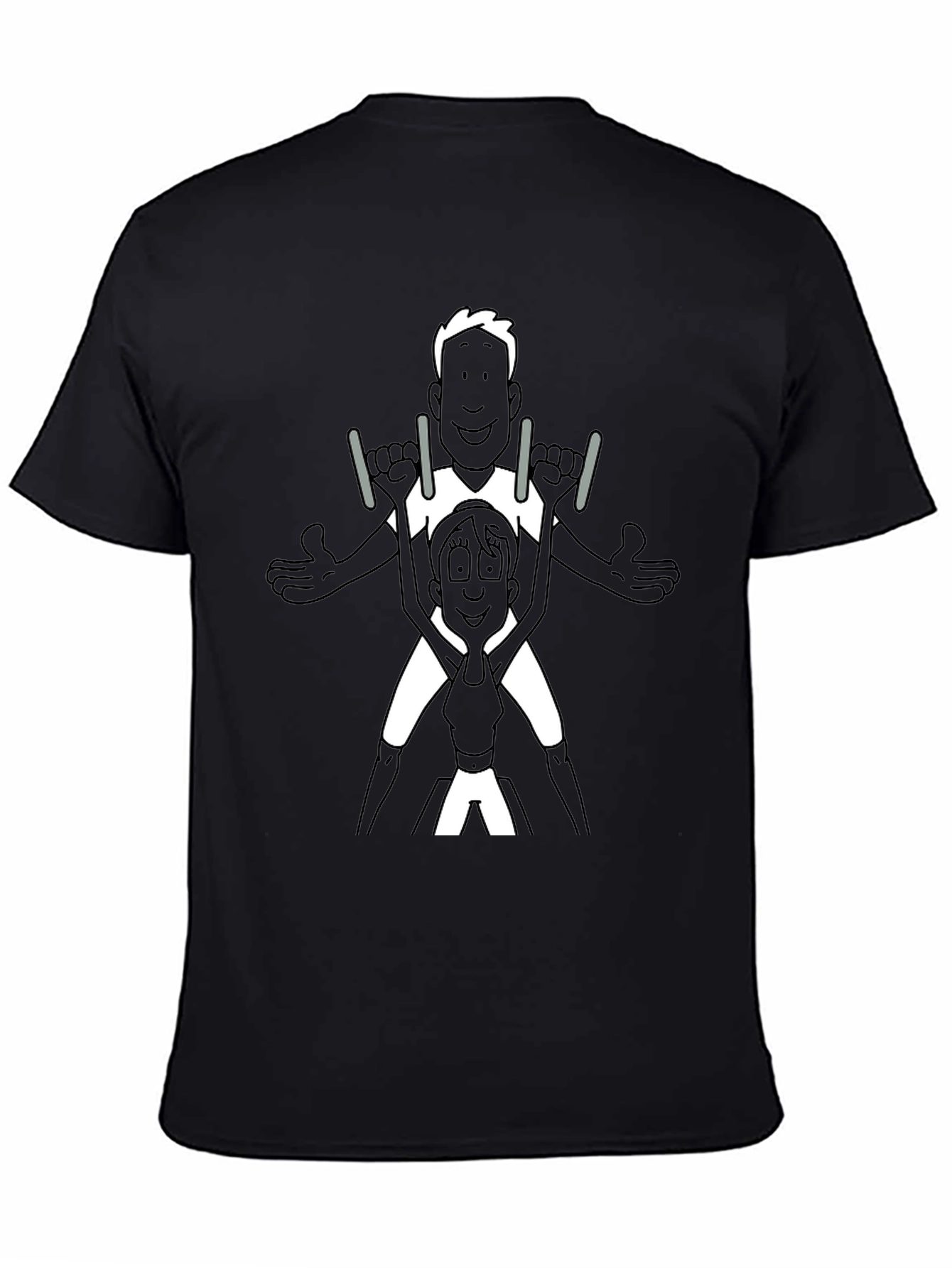 Gymnastics Tee: Funny Cartoon T-Shirt