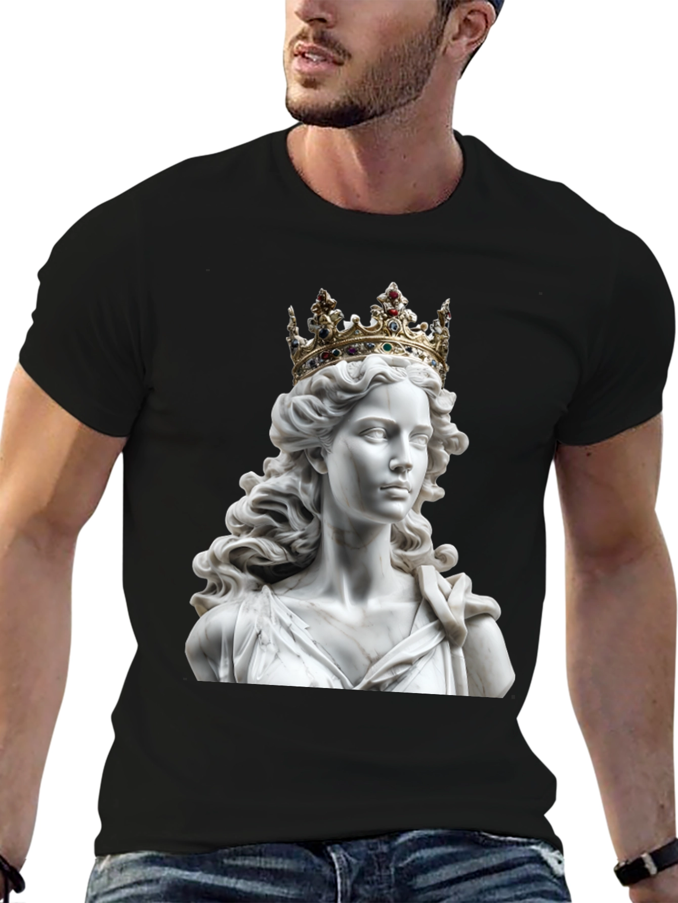 Statue Queen Graphic Tee - Regal Style