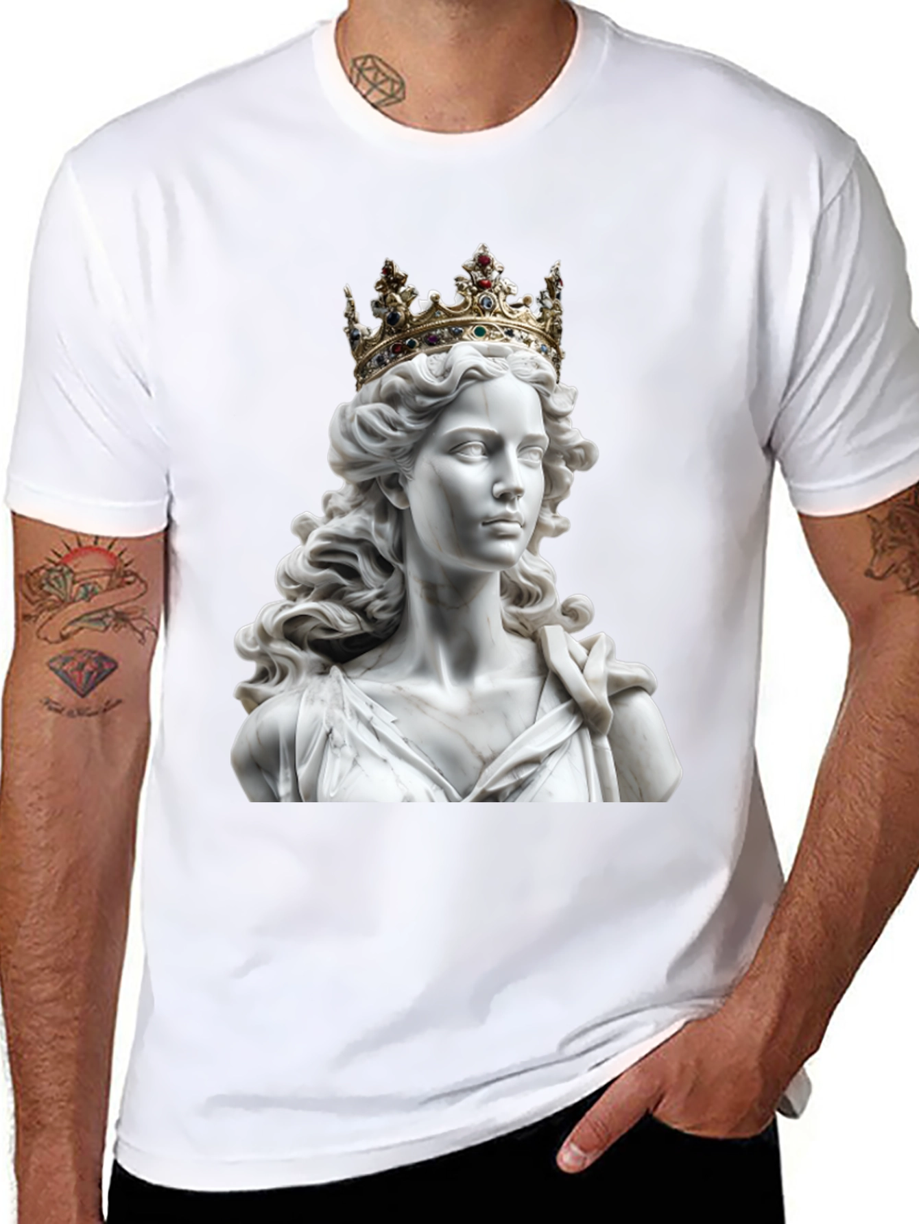 Statue Queen Graphic Tee - Regal Style