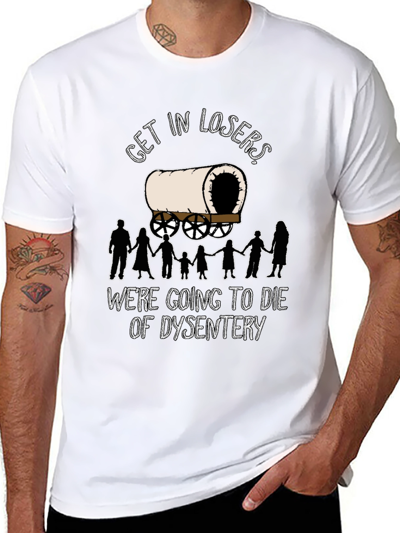 Oregon Trail Dysentery Funny Graphic T-Shirt