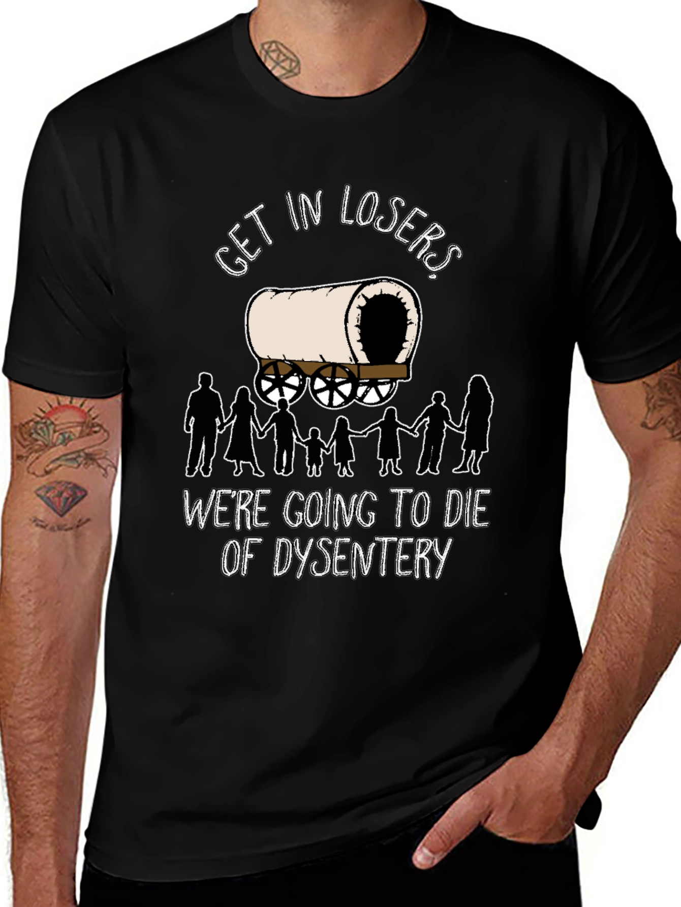 Oregon Trail Dysentery Funny Graphic T-Shirt