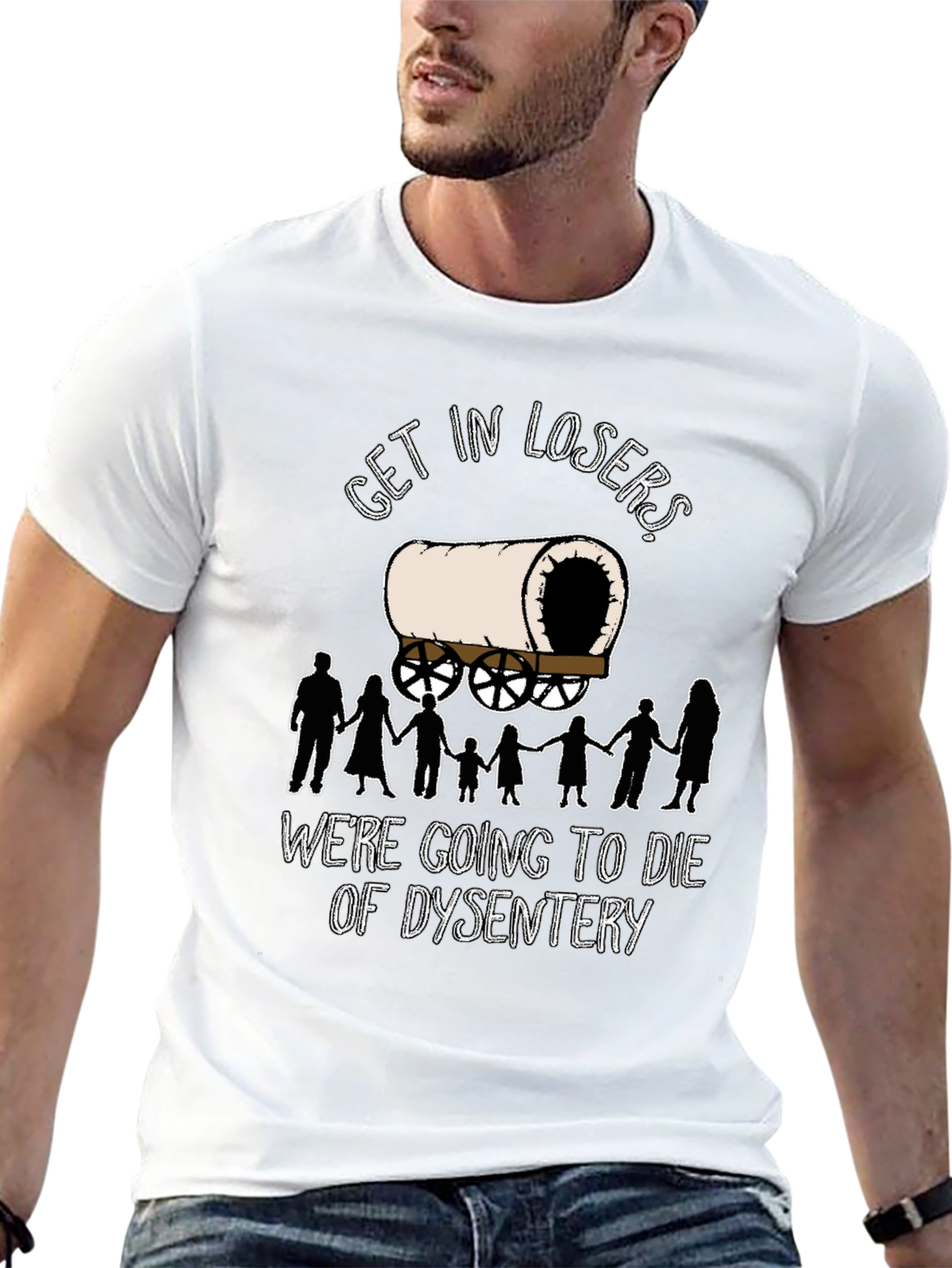 Oregon Trail Dysentery Funny Graphic T-Shirt