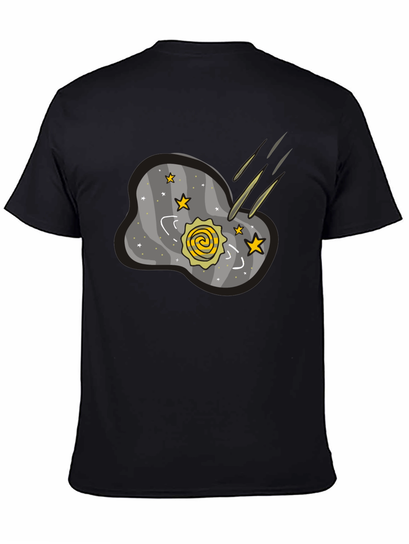 Galaxy Comet Graphic Black T-Shirt