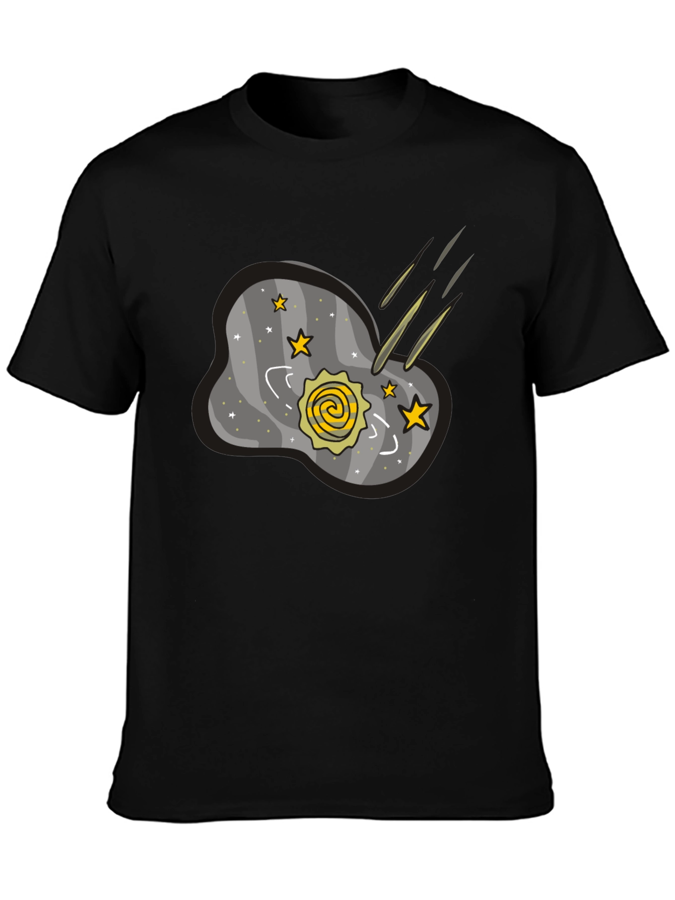 Galaxy Comet Graphic Black T-Shirt