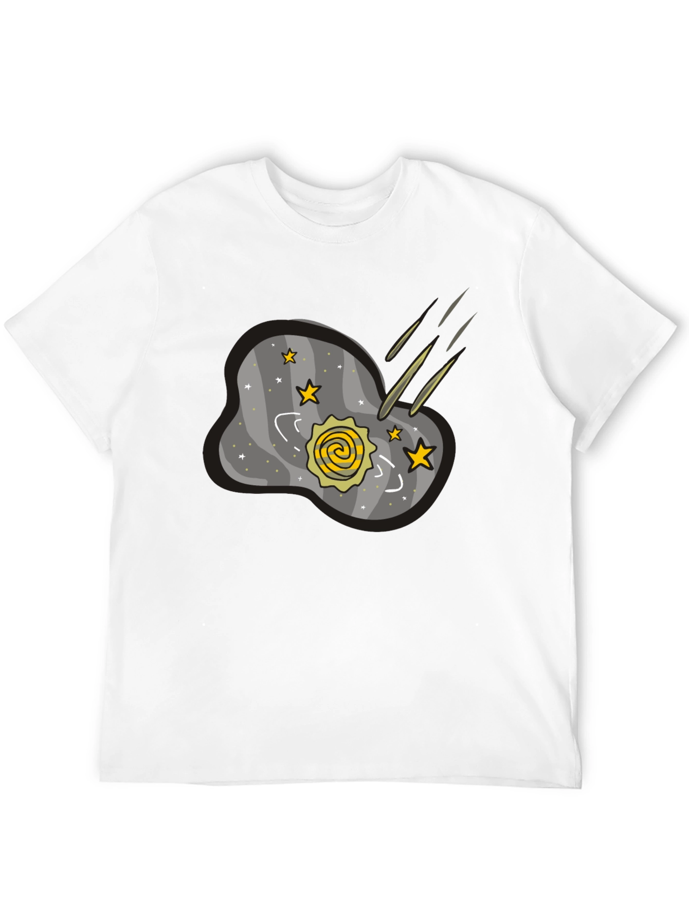 Galaxy Comet Graphic Black T-Shirt