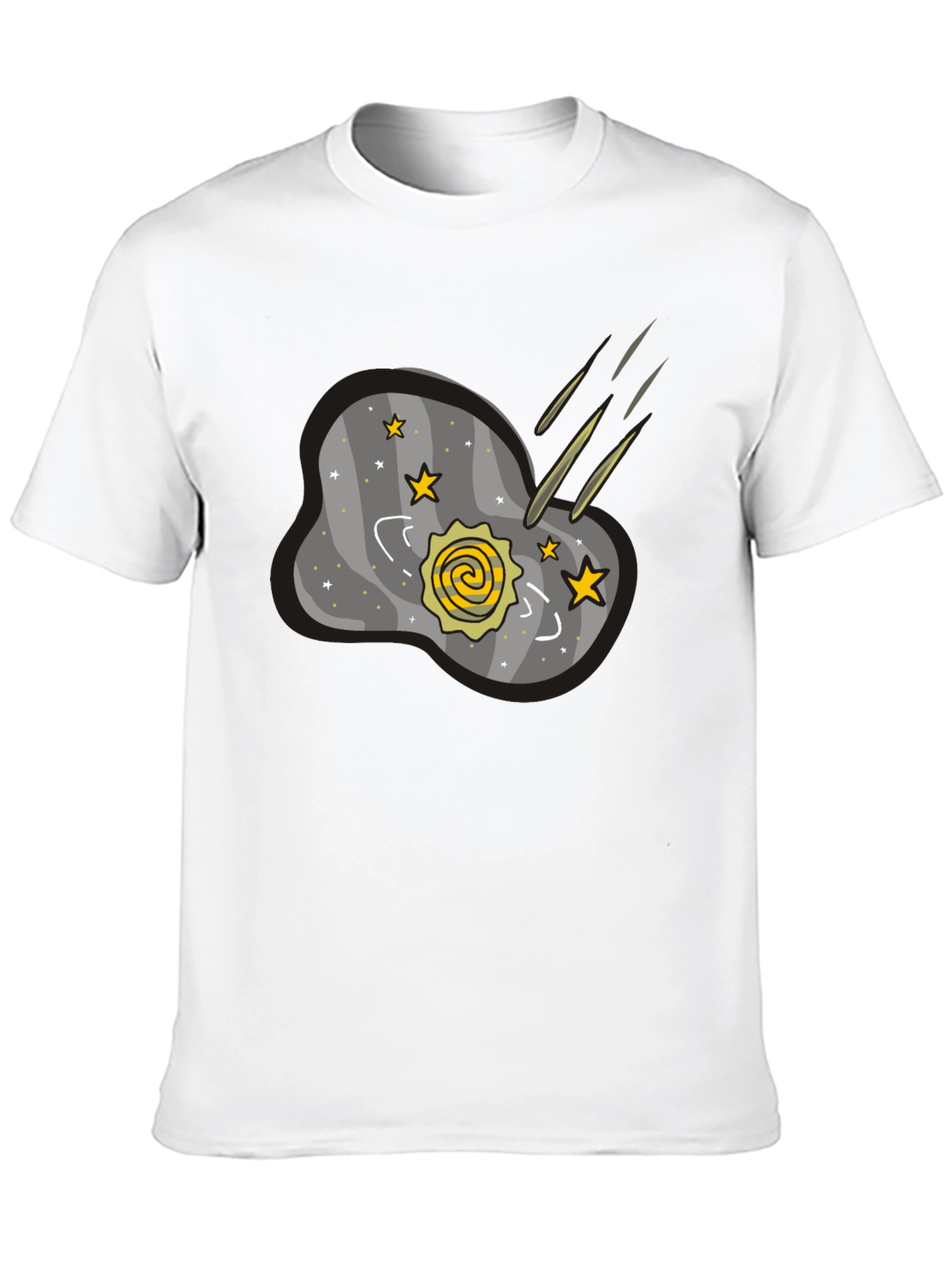 Galaxy Comet Graphic Black T-Shirt