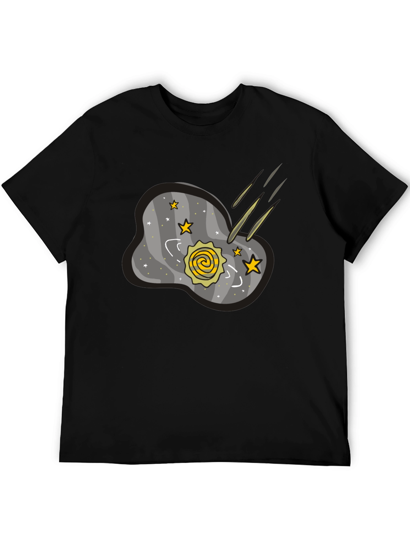 Galaxy Comet Graphic Black T-Shirt