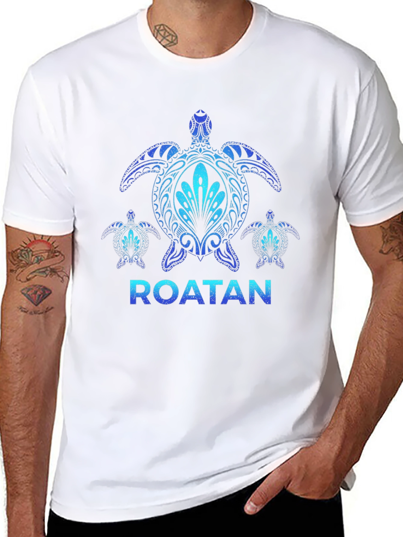 Roatan Turtle Graphic T-Shirt - Island Souvenir