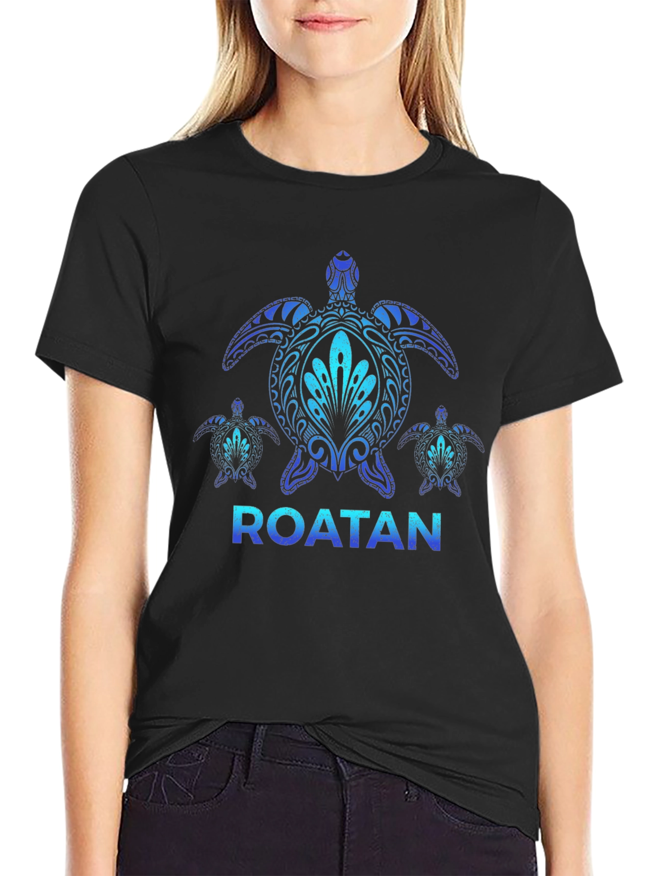 Roatan Turtle Graphic T-Shirt - Island Souvenir