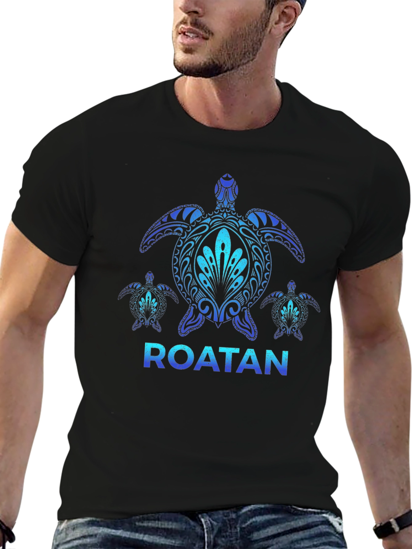 Roatan Turtle Graphic T-Shirt - Island Souvenir