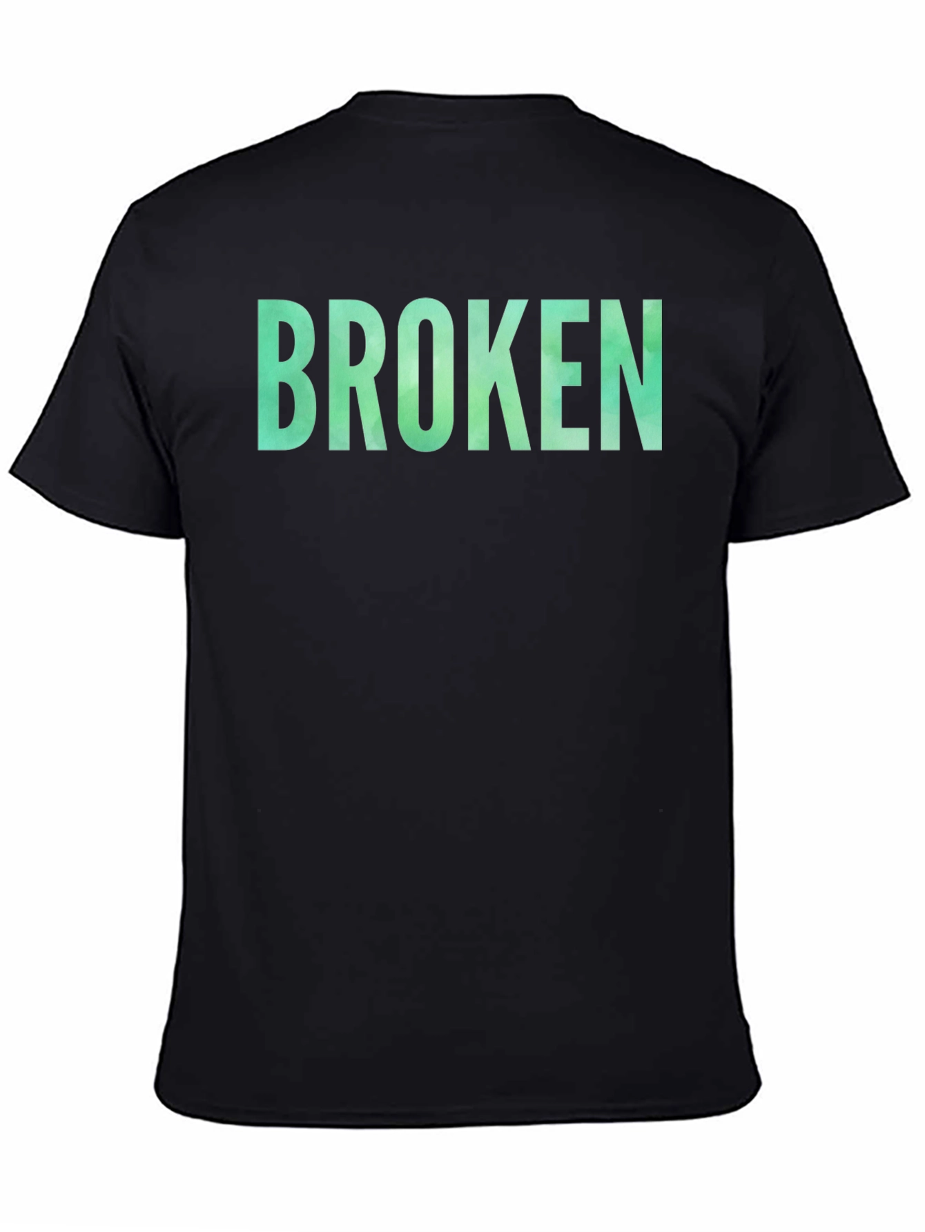 Broken Graphic Tee - Casual Black T-Shirt