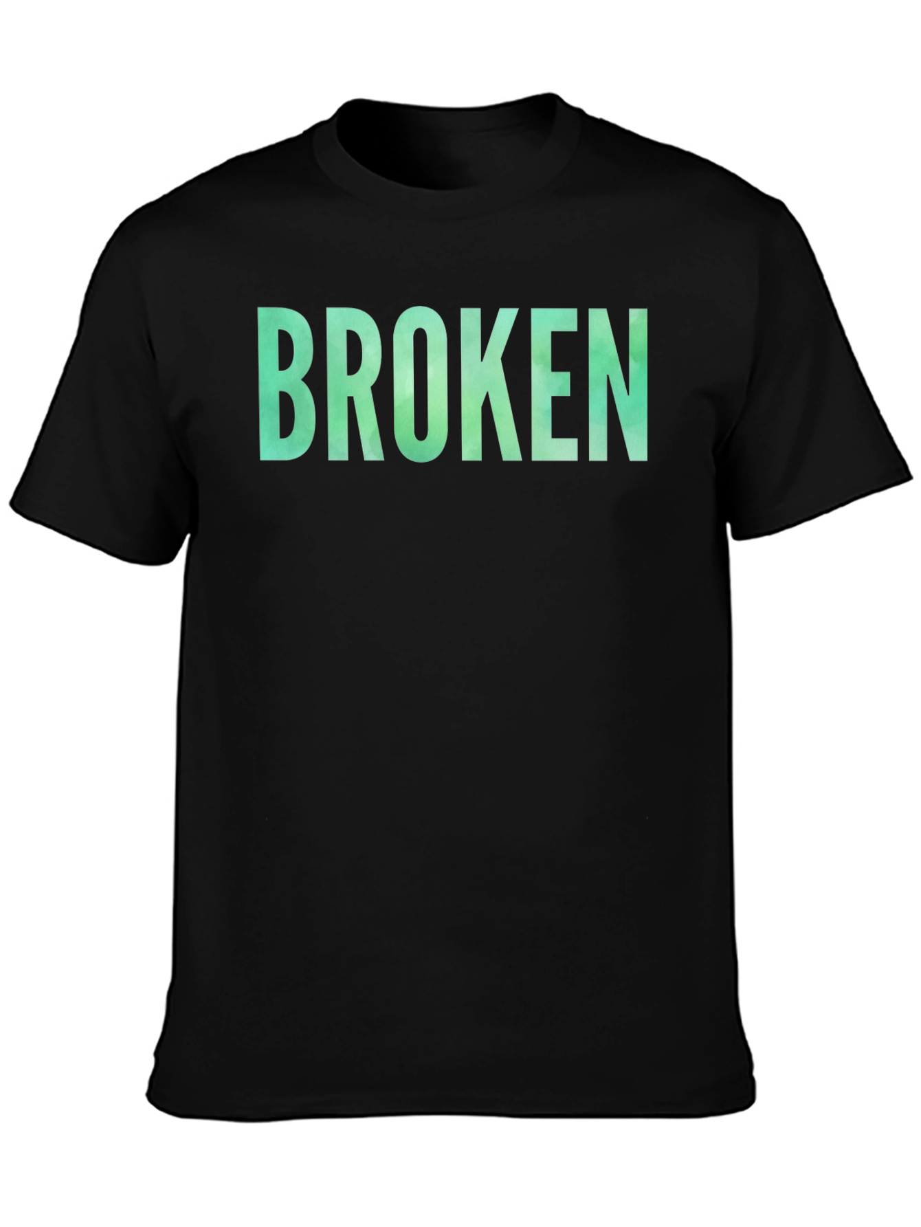 Broken Graphic Tee - Casual Black T-Shirt