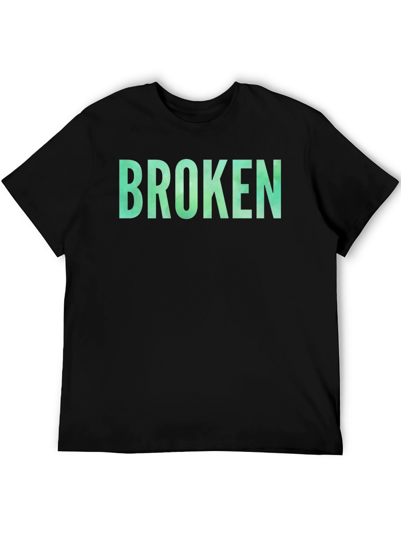 Broken Graphic Tee - Casual Black T-Shirt