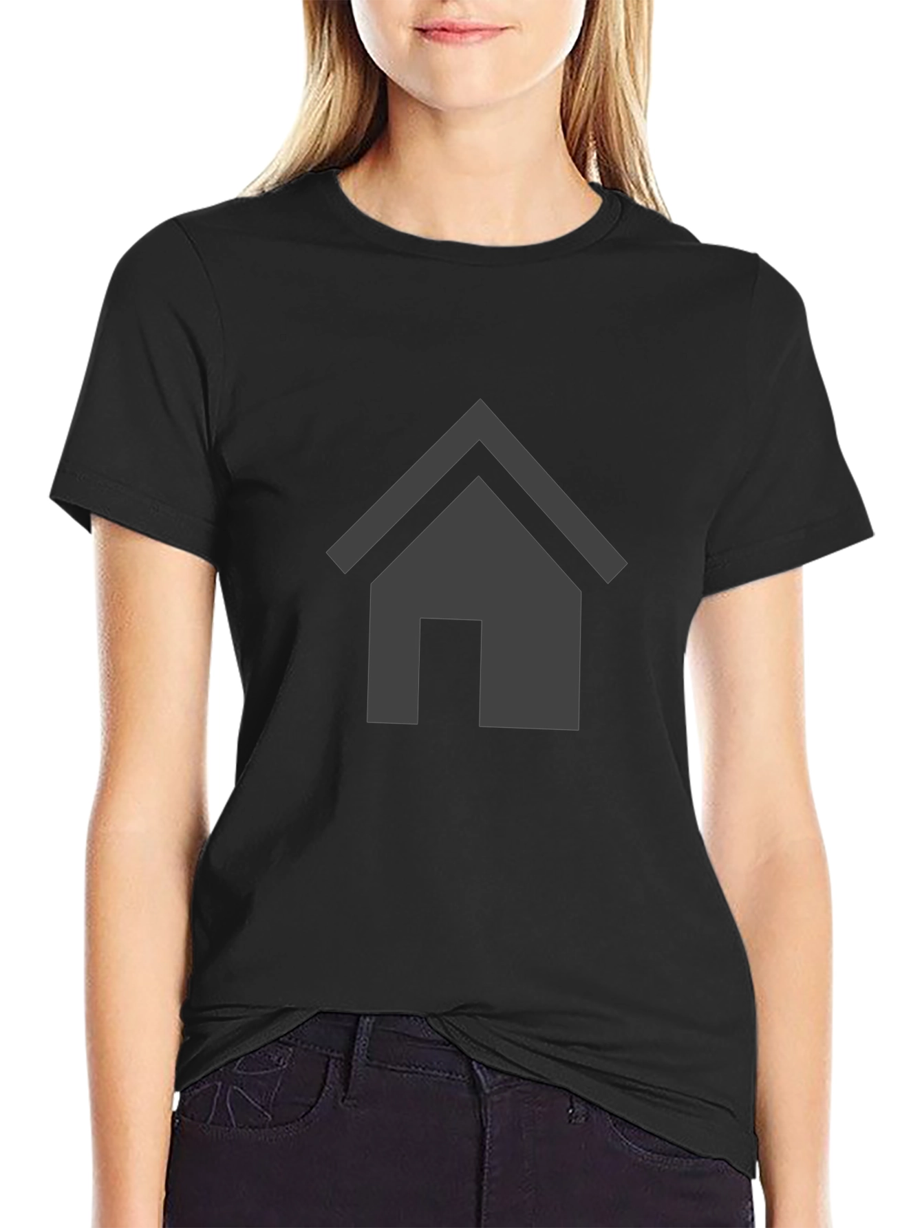 Modern House Graphic T-Shirt - Black