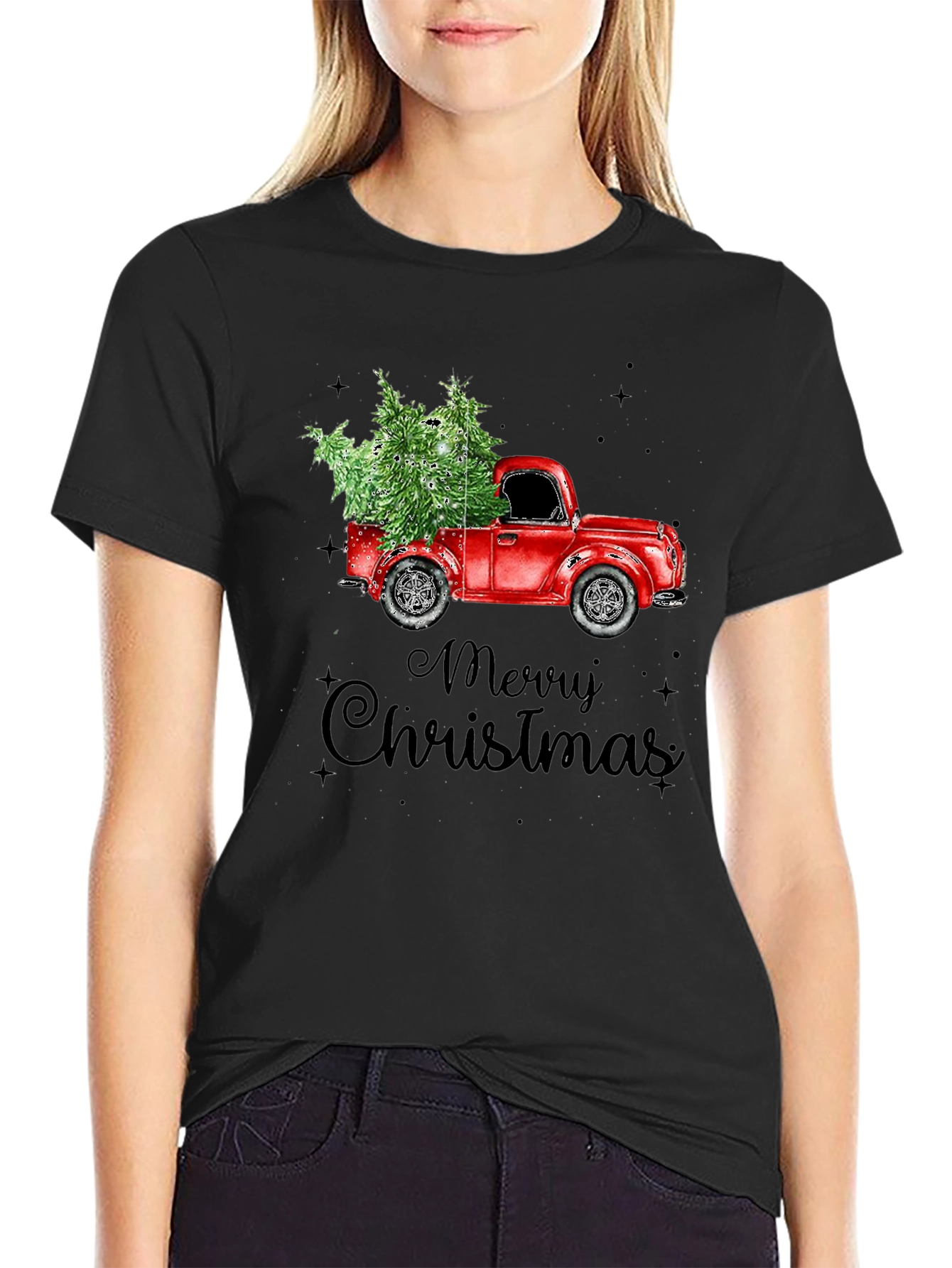Merry Christmas Red Truck T-Shirt