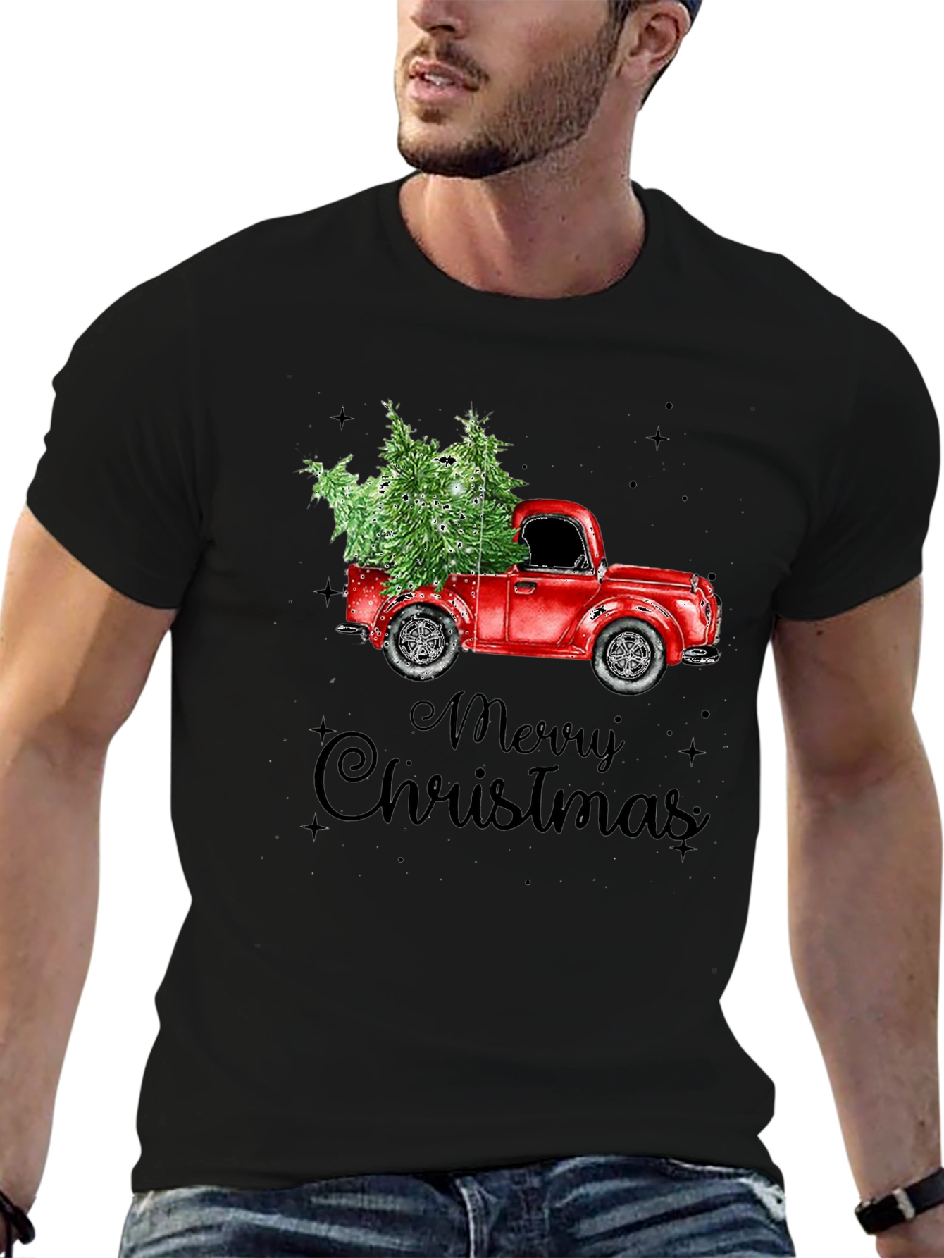 Merry Christmas Red Truck T-Shirt