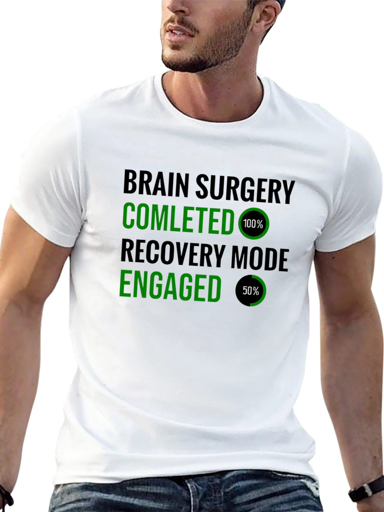 Brain Surgery Recovery Mode T-Shirt Funny