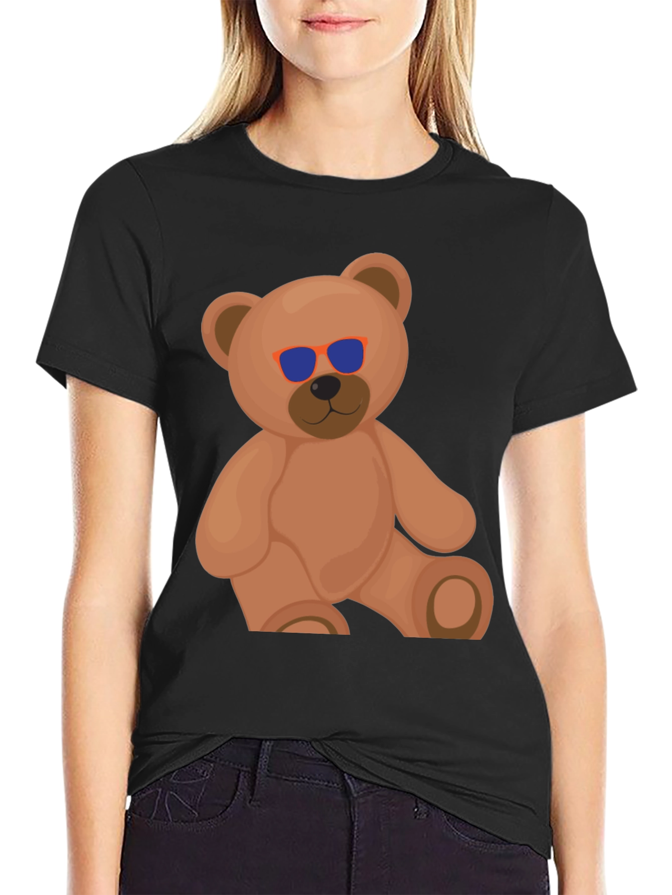 Cool Bear Graphic Tee - Casual Black T-Shirt