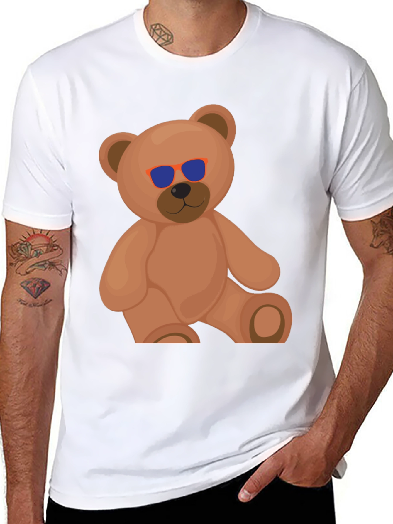 Cool Bear Graphic Tee - Casual Black T-Shirt