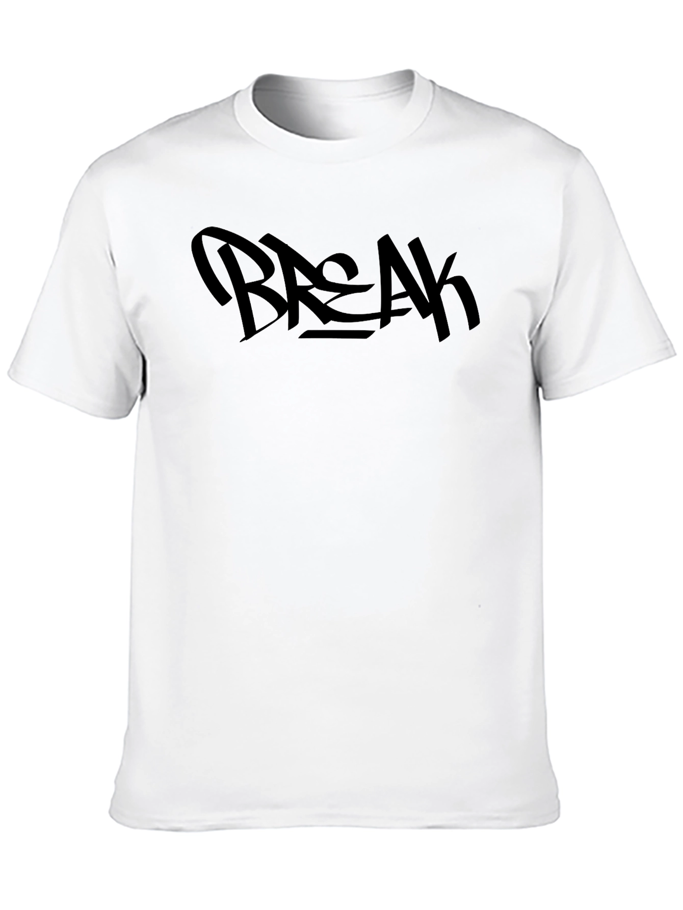 Black Break Graphic Tee - Modern Streetwear Style