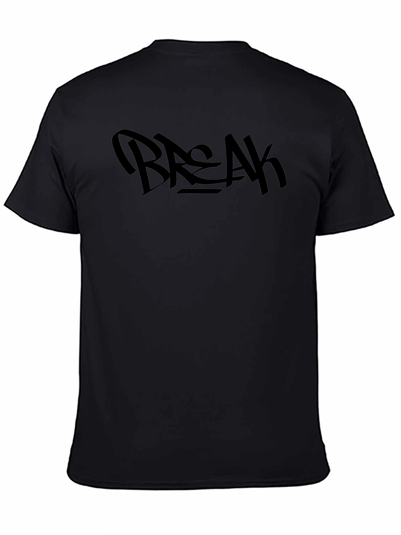 Black Break Graphic Tee - Modern Streetwear Style