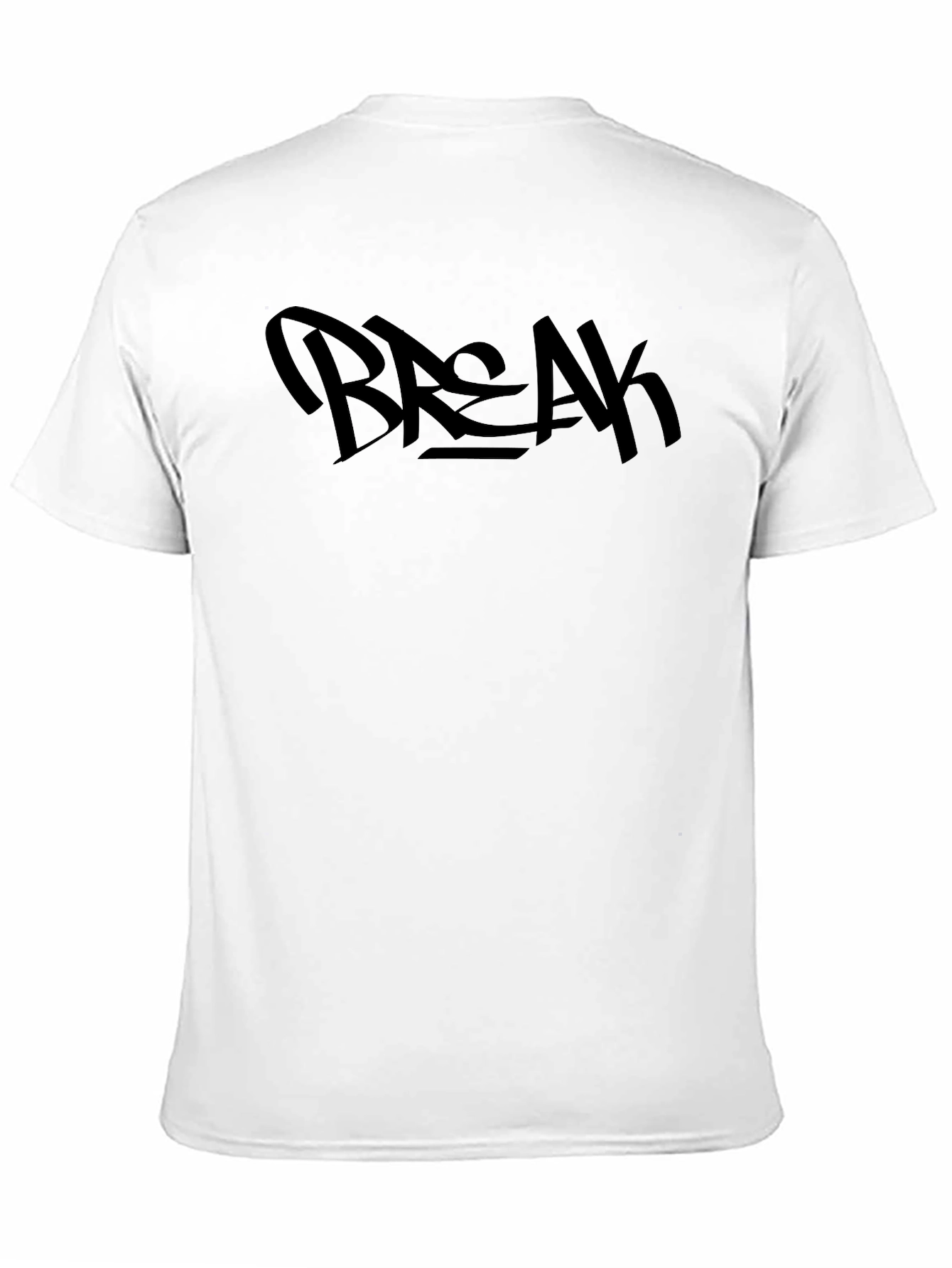 Black Break Graphic Tee - Modern Streetwear Style