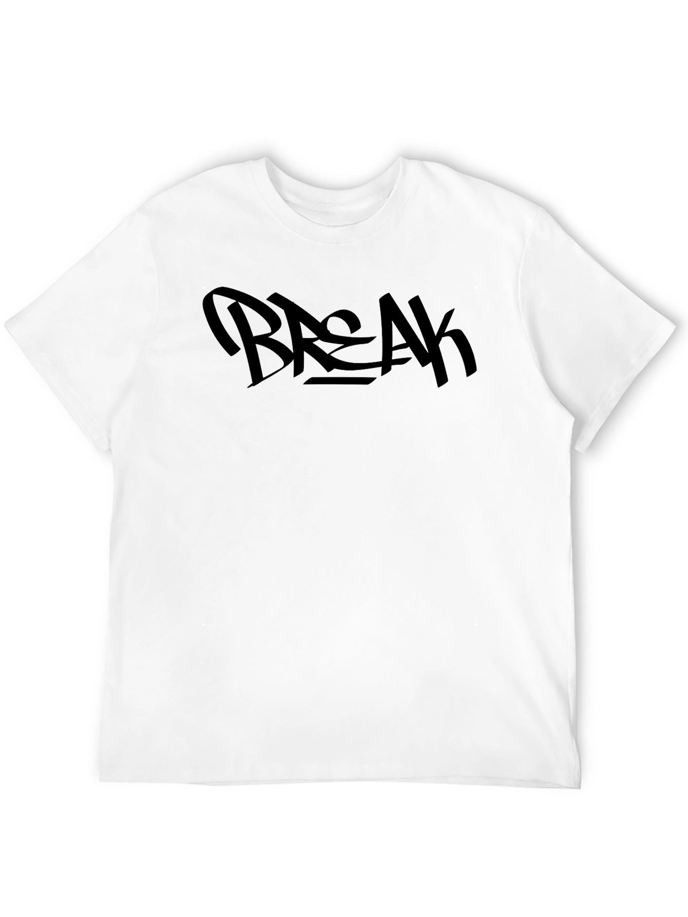 Black Break Graphic Tee - Modern Streetwear Style