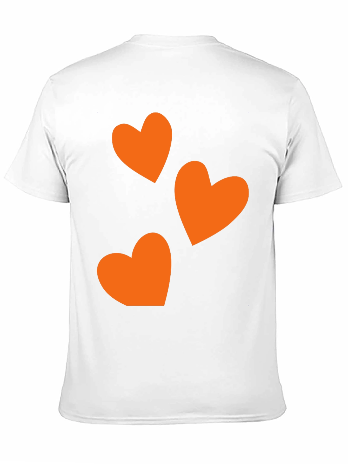 Black T-Shirt with Orange Heart Design