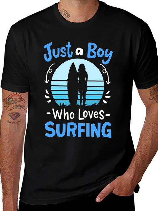 Just a Boy Who Loves Surfing T-Shirt