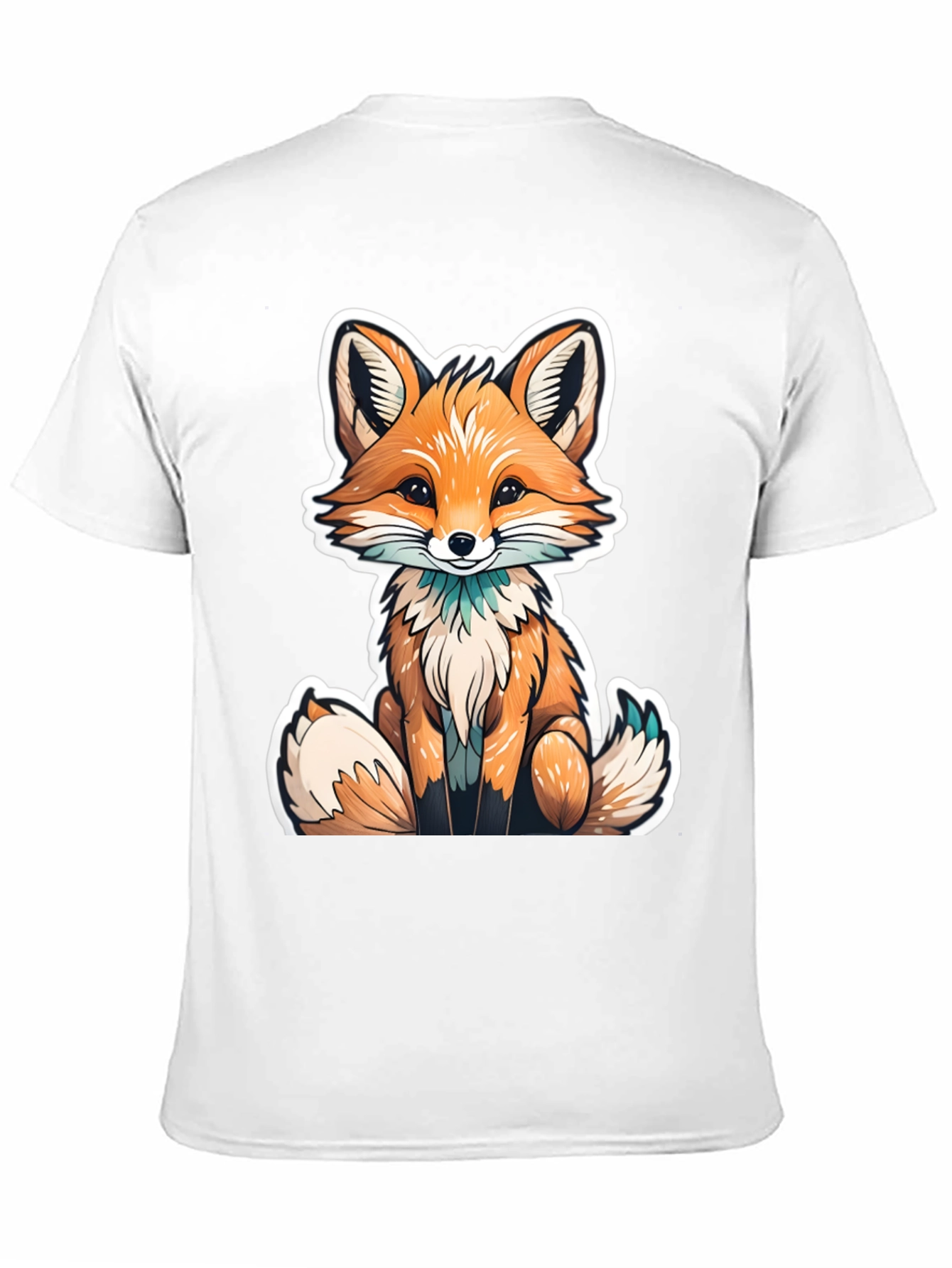 Cute Fox Graphic Tee - Black Unisex T-Shirt