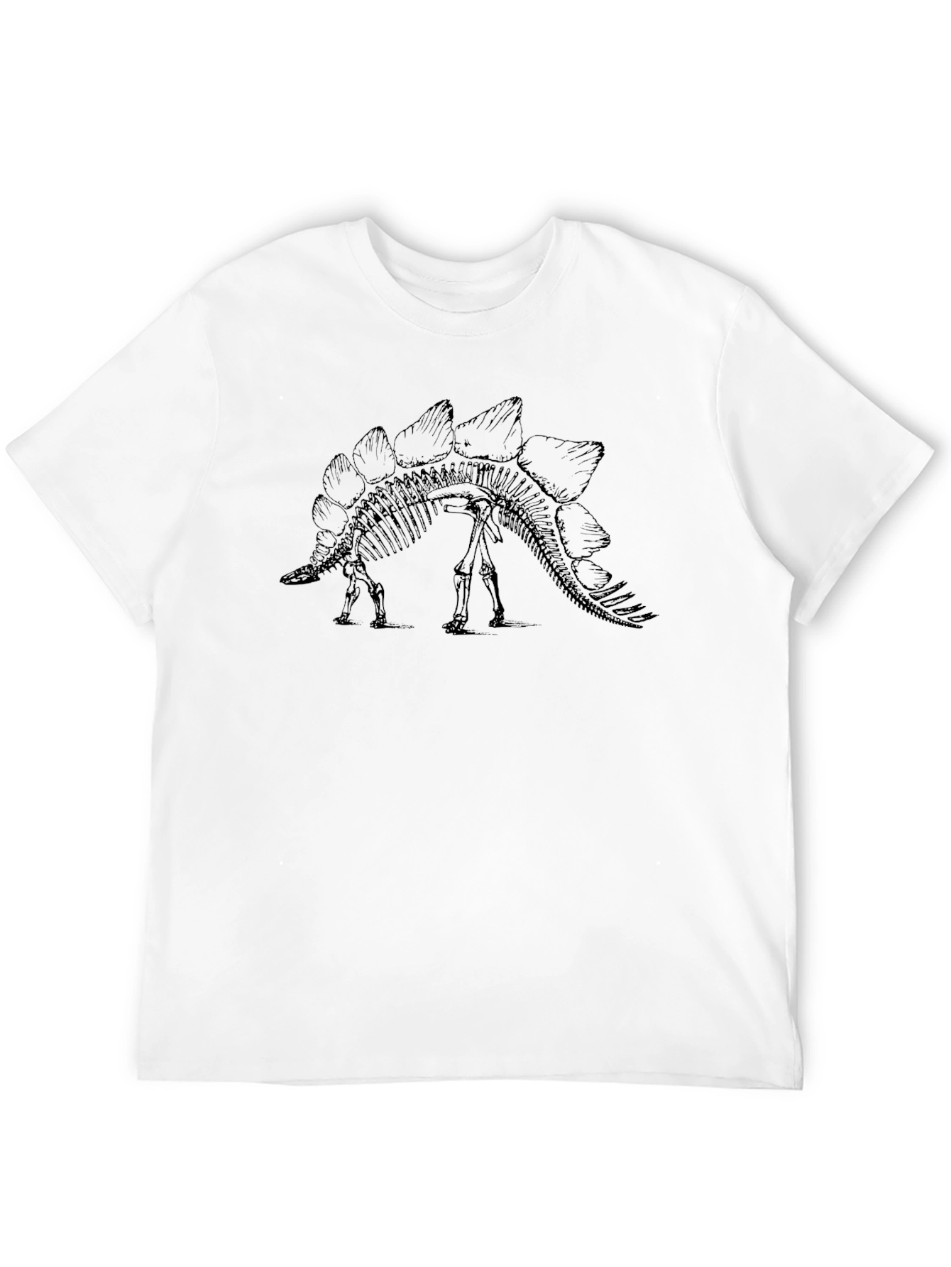Stegosaurus Skeleton Graphic T-Shirt
