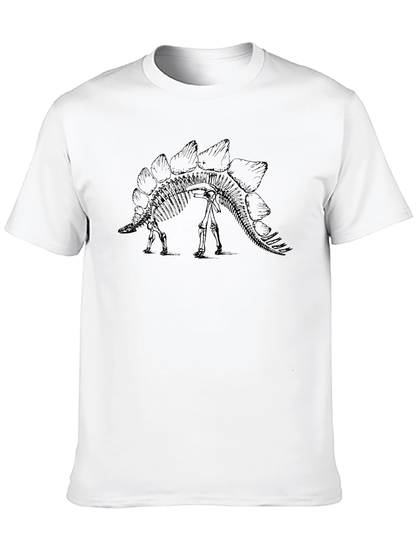 Stegosaurus Skeleton Graphic T-Shirt