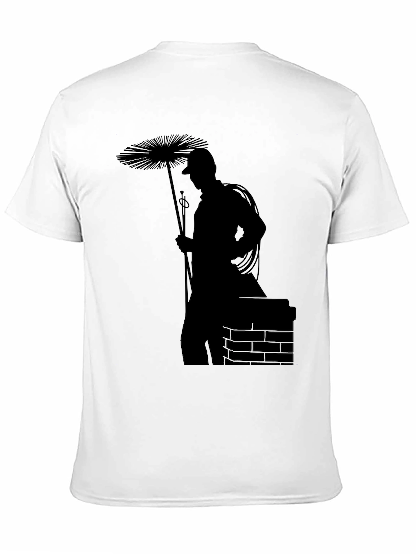 Chimney Sweep Silhouette Black Graphic Tee
