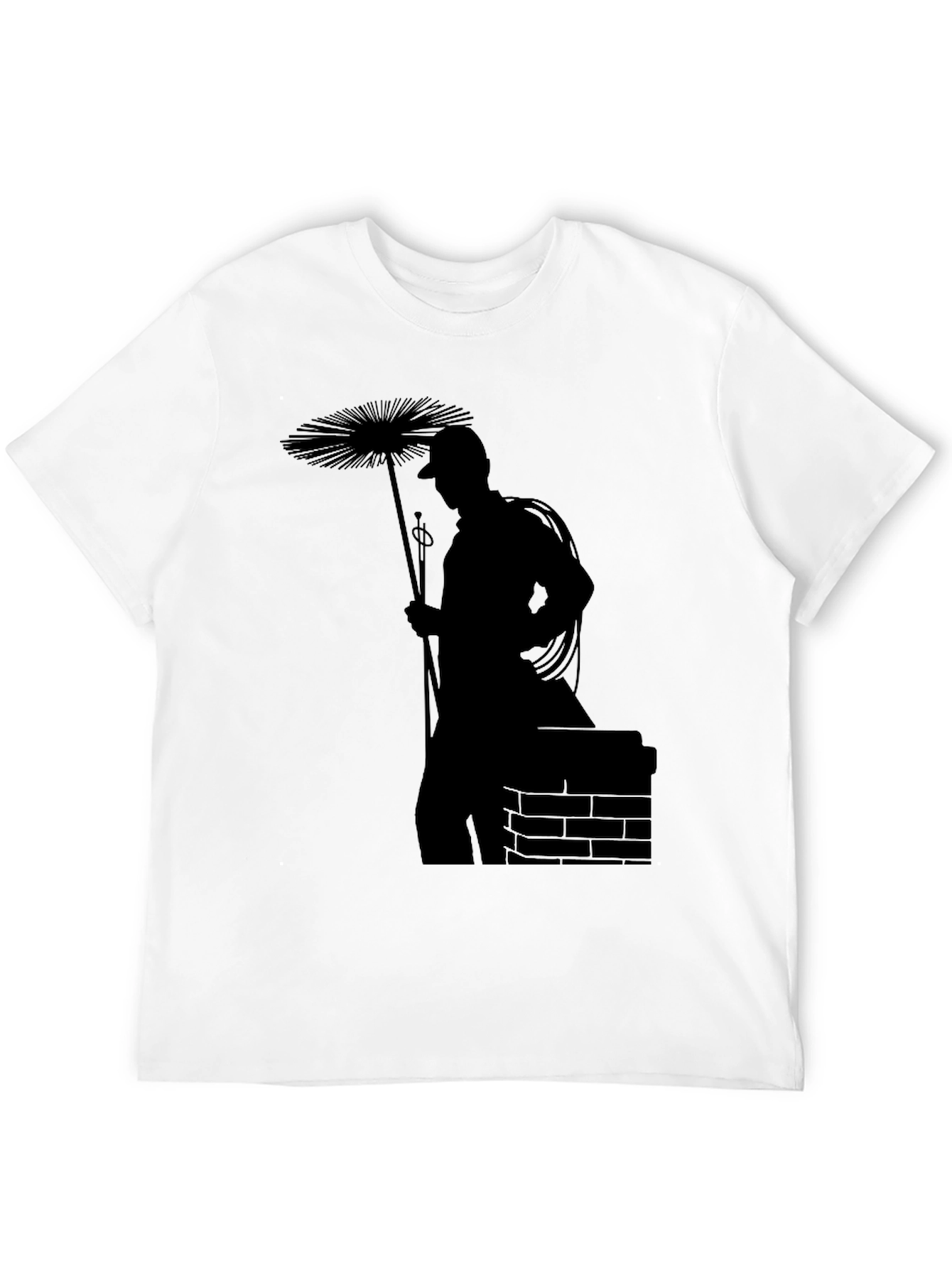 Chimney Sweep Silhouette Black Graphic Tee
