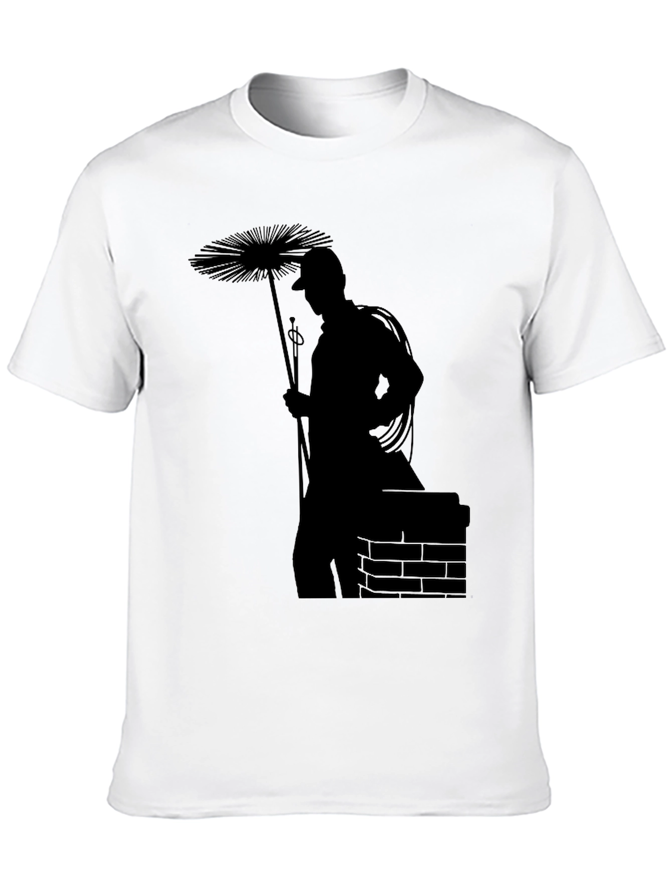 Chimney Sweep Silhouette Black Graphic Tee