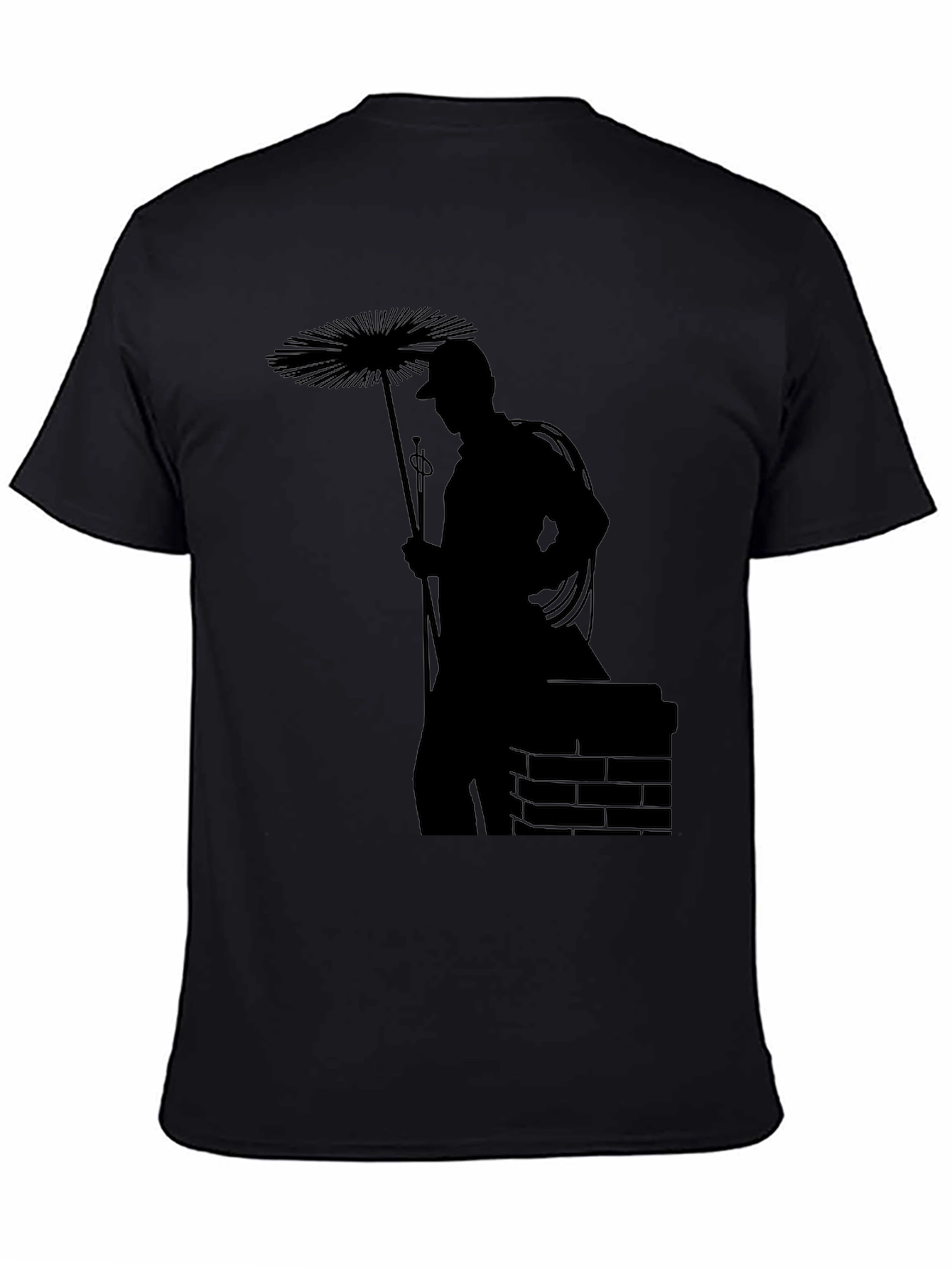 Chimney Sweep Silhouette Black Graphic Tee