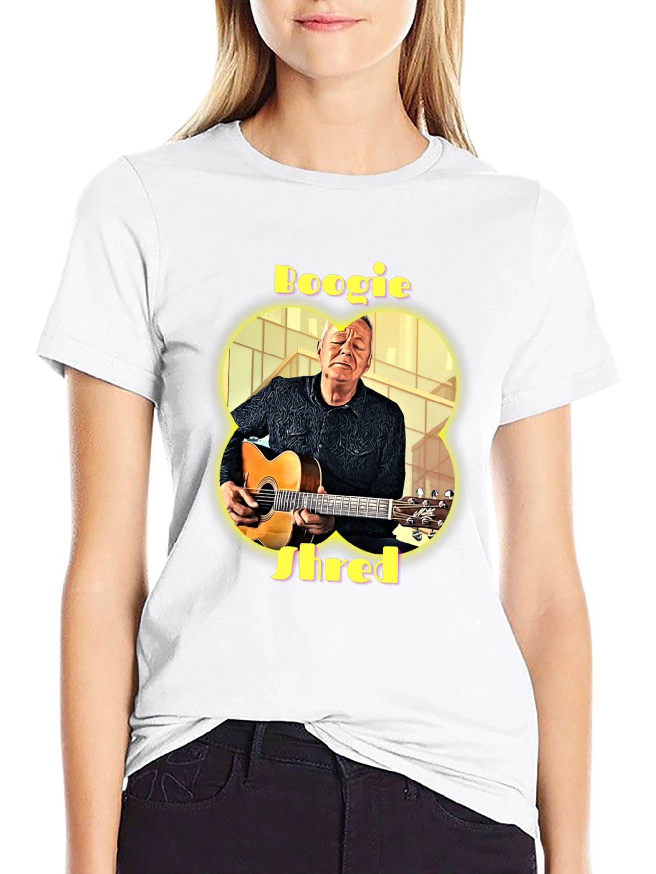 Boogie Shred Guitarist Graphic T-Shirt