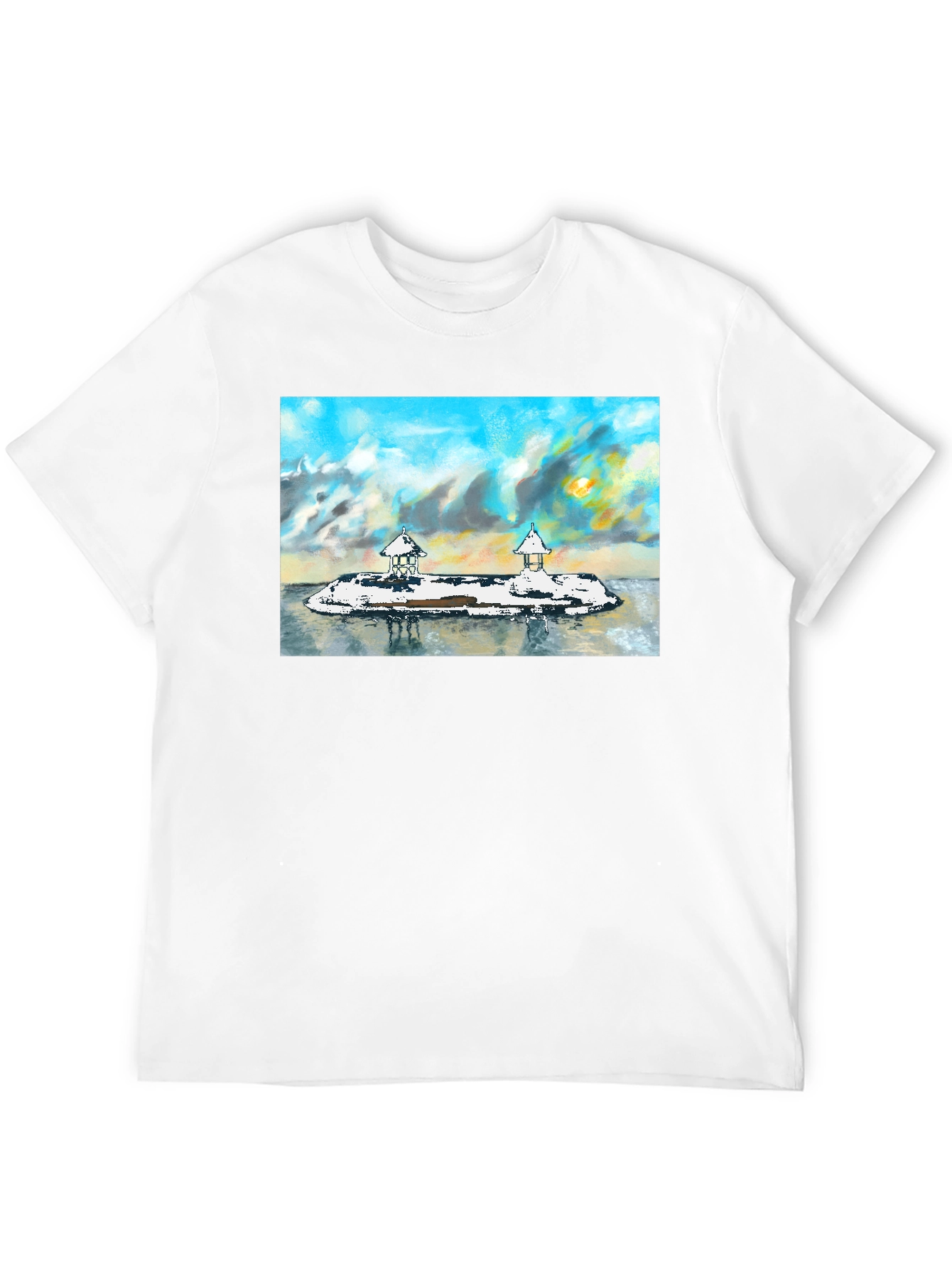 Island View Graphic Tee - Stylish Black T-Shirt