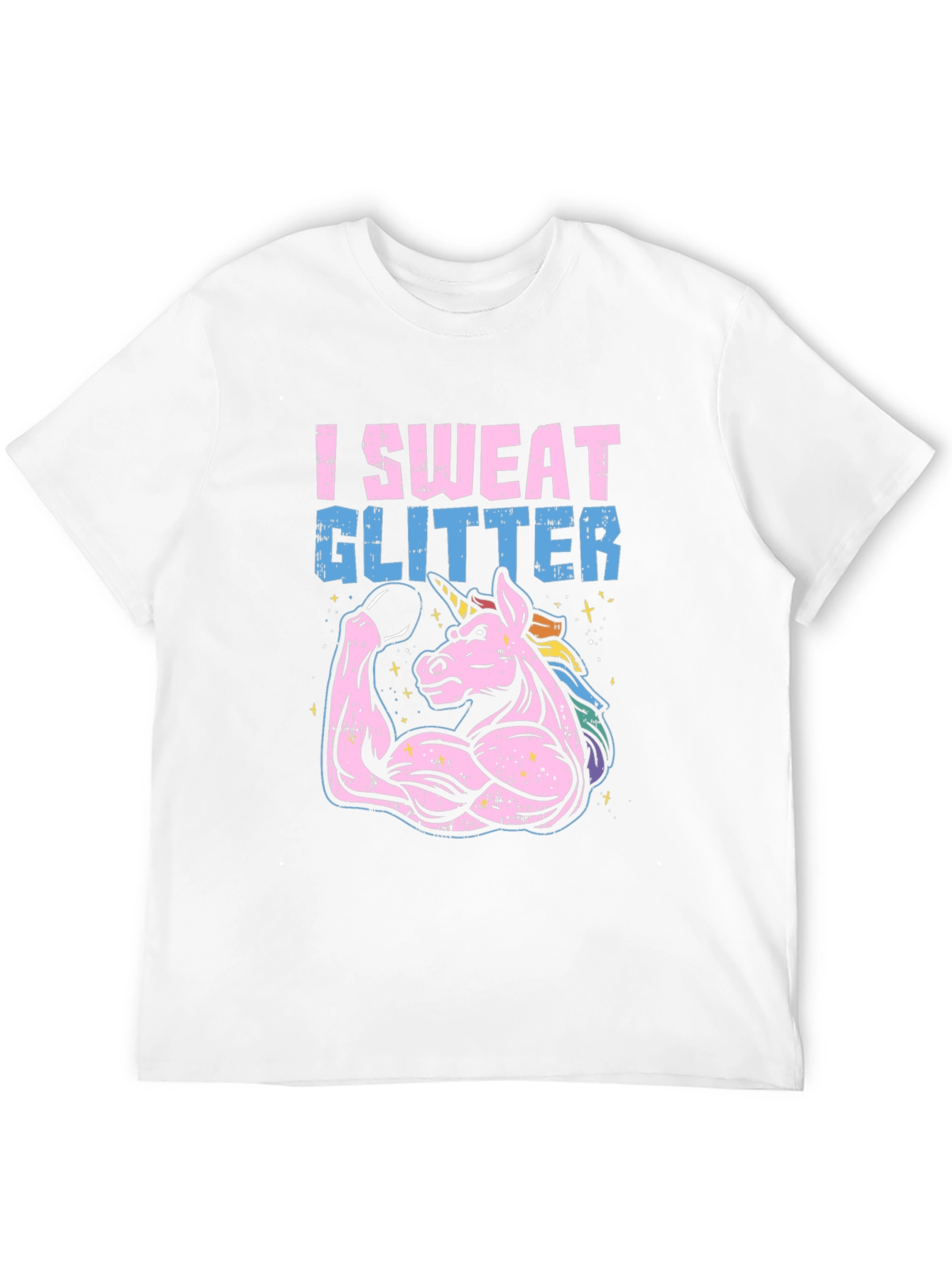 I Sweat Glitter Unicorn Gym T-Shirt