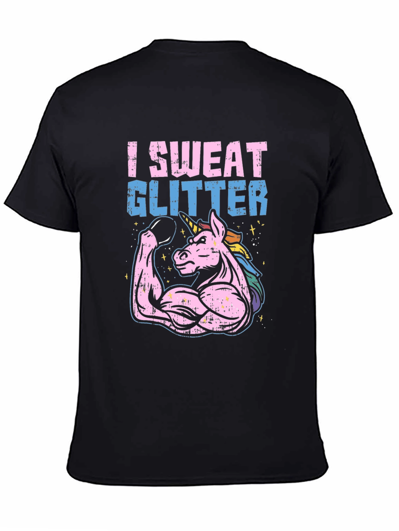 I Sweat Glitter Unicorn Gym T-Shirt