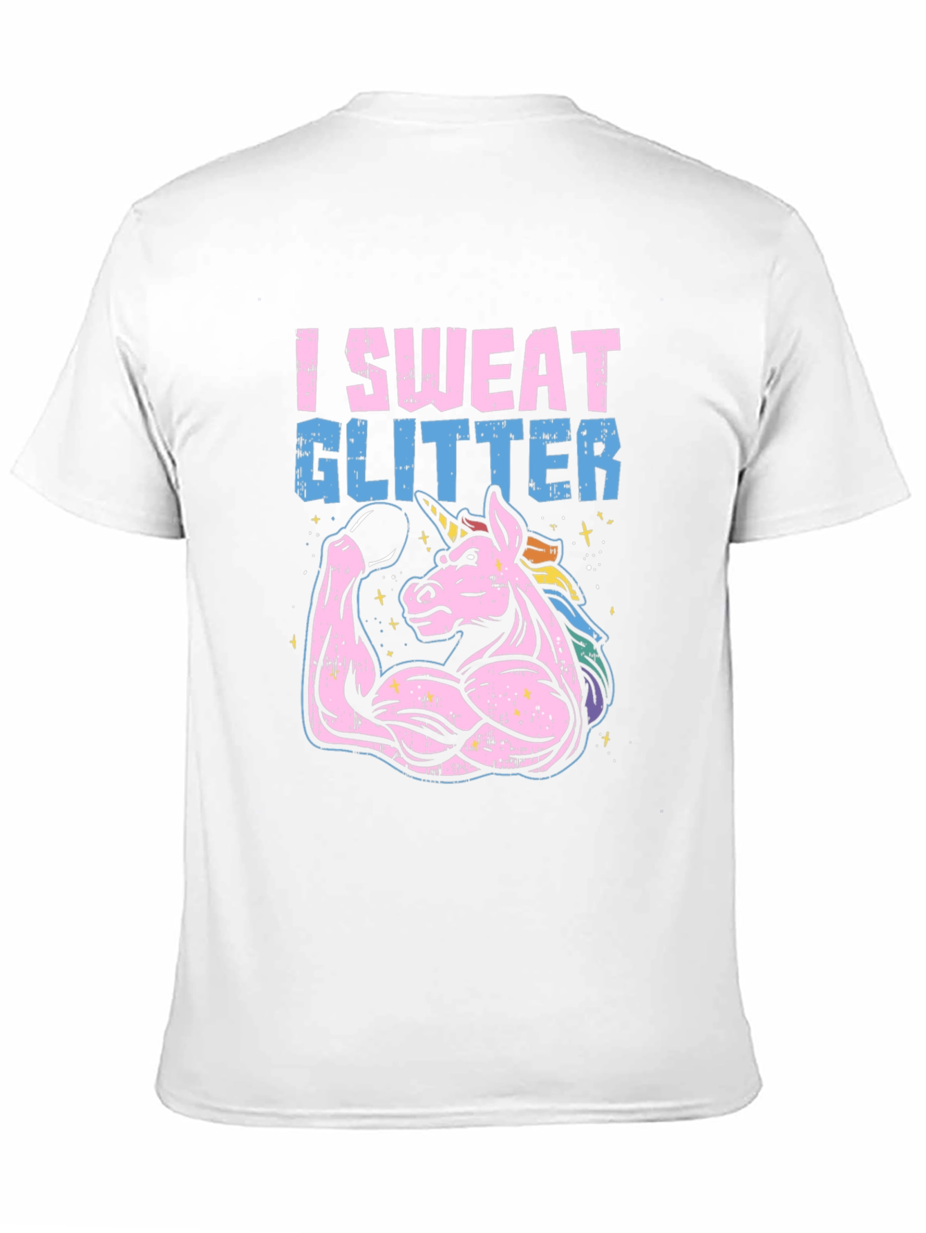 I Sweat Glitter Unicorn Gym T-Shirt